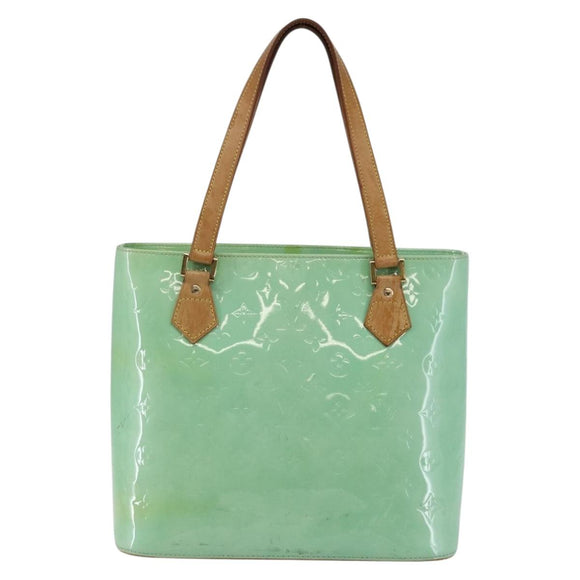 LOUIS VUITTON Monogram Vernis Houston Hand Bag Peppermint M91303 LV Auth bs30229