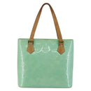 LOUIS VUITTON Monogram Vernis Houston Hand Bag Peppermint M91303 LV Auth bs30229-2