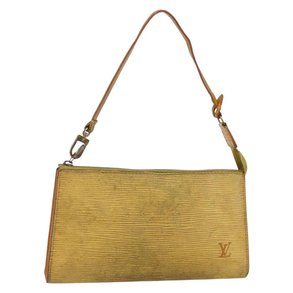 LOUIS VUITTON Epi Pochette Accessoires Pouch Yellow M52989 LV Auth bs30233