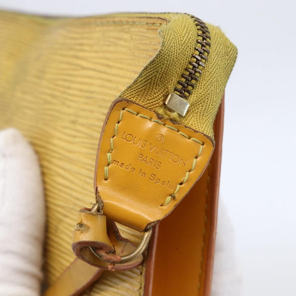 LOUIS VUITTON Epi Pochette Accessoires Pouch Yellow M52989 LV Auth bs30233