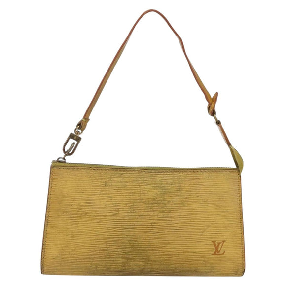 LOUIS VUITTON Epi Pochette Accessoires Pouch Yellow M52989 LV Auth bs30233