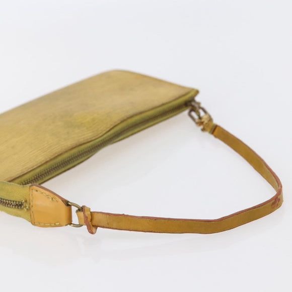 LOUIS VUITTON Epi Pochette Accessoires Pouch Yellow M52989 LV Auth bs30233