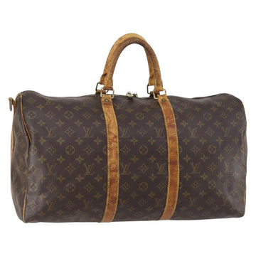 LOUIS VUITTON Monogram Keepall Bandouliere 55 Boston Bag M41414 LV Auth bs30234
