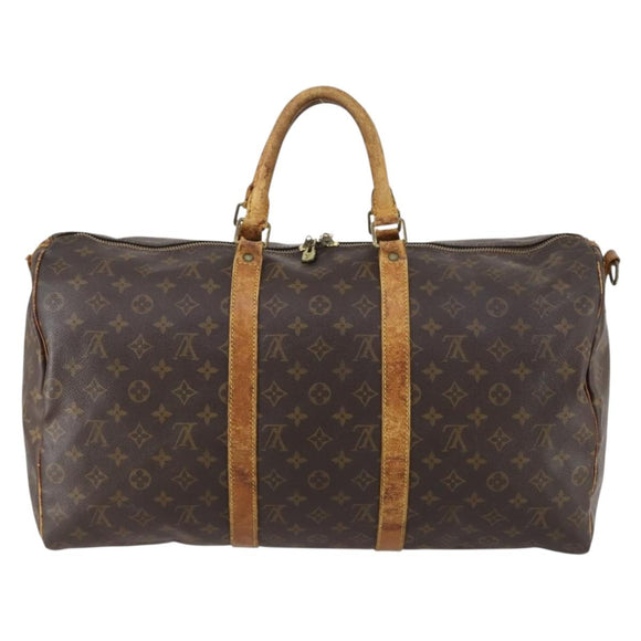 LOUIS VUITTON Monogram Keepall Bandouliere 55 Boston Bag M41414 LV Auth bs30234