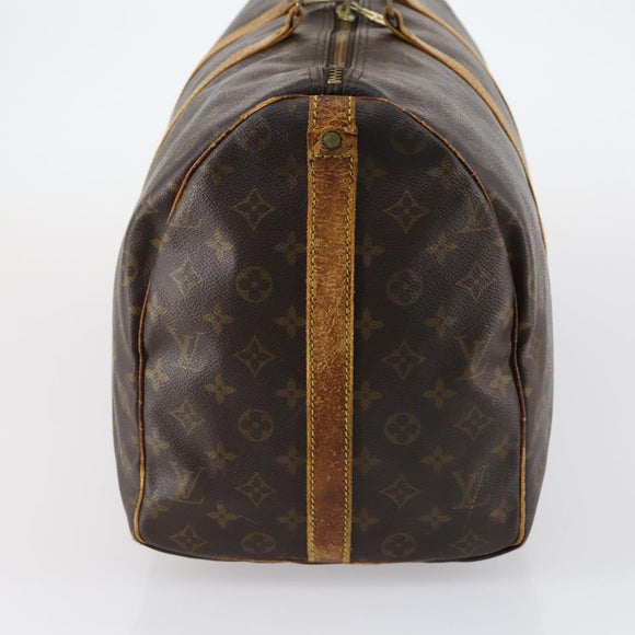 LOUIS VUITTON Monogram Keepall Bandouliere 55 Boston Bag M41414 LV Auth bs30234