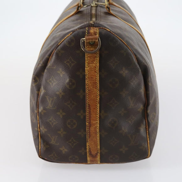 LOUIS VUITTON Monogram Keepall Bandouliere 55 Boston Bag M41414 LV Auth bs30234