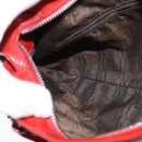 Salvatore Ferragamo Gancini Marissa Bag Patent leather Red Silver Auth bs30235-19