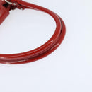 Salvatore Ferragamo Gancini Marissa Bag Patent leather Red Silver Auth bs30235-7