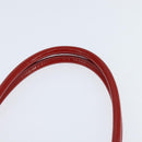 Salvatore Ferragamo Gancini Marissa Bag Patent leather Red Silver Auth bs30235-8