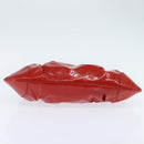 Salvatore Ferragamo Gancini Marissa Bag Patent leather Red Silver Auth bs30235-5