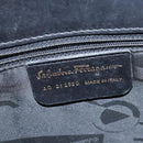 Salvatore Ferragamo Vala Tote Bag Leather Black Gold Auth bs30236-12
