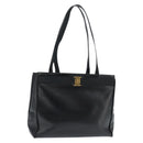 Salvatore Ferragamo Vala Tote Bag Leather Black Gold Auth bs30236-1