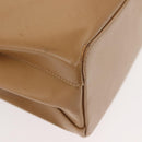 CARTIER Trinity Hand Bag Leather Beige Gold Auth bs30237-9