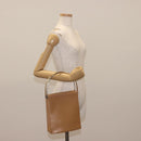 CARTIER Trinity Hand Bag Leather Beige Gold Auth bs30237-20