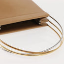 CARTIER Trinity Hand Bag Leather Beige Gold Auth bs30237-7