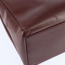 CARTIER Must Line Shoulder Bag Leather Bordeaux Gold Auth bs30238-15