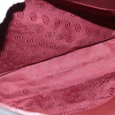 CARTIER Must Line Shoulder Bag Leather Bordeaux Gold Auth bs30238-11