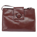 CARTIER Must Line Shoulder Bag Leather Bordeaux Gold Auth bs30238-13