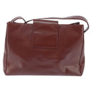 CARTIER Must Line Shoulder Bag Leather Bordeaux Gold Auth bs30238-2
