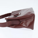 CARTIER Must Line Shoulder Bag Leather Bordeaux Gold Auth bs30238-3