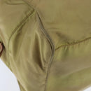 PRADA Boston Bag Nylon Beige Silver Auth bs30240-15