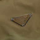 PRADA Boston Bag Nylon Beige Silver Auth bs30240-17