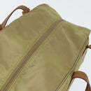 PRADA Boston Bag Nylon Beige Silver Auth bs30240-6