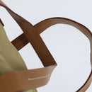 PRADA Boston Bag Nylon Beige Silver Auth bs30240-8