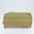 PRADA Boston Bag Nylon Beige Silver Auth bs30240-5
