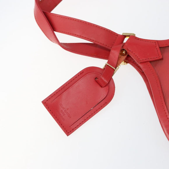 LOUIS VUITTON Epi Plage Via Hand Bag Vinyl Red Grenadine M92152 LV Auth bs30243