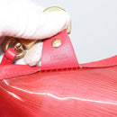 LOUIS VUITTON Epi Plage Via Hand Bag Vinyl Red Grenadine M92152 LV Auth bs30243-12