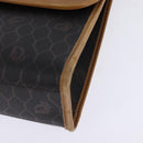 Christian Dior Honeycomb Canvas Bag PVC 2way Black Brown gold Auth bs30244-14