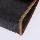 Christian Dior Honeycomb Canvas Bag PVC 2way Black Brown gold Auth bs30244-15