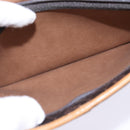 Christian Dior Honeycomb Canvas Bag PVC 2way Black Brown gold Auth bs30244-12