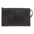 Christian Dior Honeycomb Canvas Bag PVC 2way Black Brown gold Auth bs30244-2