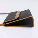 Christian Dior Honeycomb Canvas Bag PVC 2way Black Brown gold Auth bs30244-3