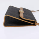 Christian Dior Honeycomb Canvas Bag PVC 2way Black Brown gold Auth bs30244-4