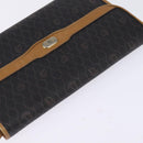 Christian Dior Honeycomb Canvas Bag PVC 2way Black Brown gold Auth bs30244-6