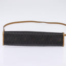 Christian Dior Honeycomb Canvas Bag PVC 2way Black Brown gold Auth bs30244-5