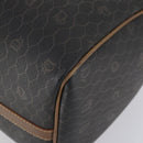 Christian Dior Honeycomb Canvas Boston Bag PVC Black Gold Auth bs30245-9