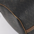 Christian Dior Honeycomb Canvas Boston Bag PVC Black Gold Auth bs30245-14
