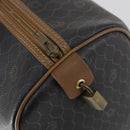 Christian Dior Honeycomb Canvas Boston Bag PVC Black Gold Auth bs30245-10