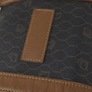 Christian Dior Honeycomb Canvas Boston Bag PVC Black Gold Auth bs30245-17