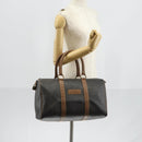 Christian Dior Honeycomb Canvas Boston Bag PVC Black Gold Auth bs30245-21