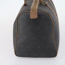 Christian Dior Honeycomb Canvas Boston Bag PVC Black Gold Auth bs30245-3