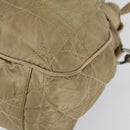 Christian Dior Canage Shoulder Bag Nylon Beige Auth bs30247-14