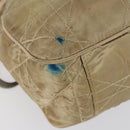 Christian Dior Canage Shoulder Bag Nylon Beige Auth bs30247-9