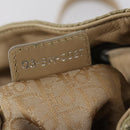 Christian Dior Canage Shoulder Bag Nylon Beige Auth bs30247-12