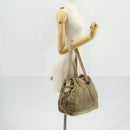 Christian Dior Canage Shoulder Bag Nylon Beige Auth bs30247-21