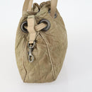 Christian Dior Canage Shoulder Bag Nylon Beige Auth bs30247-3
